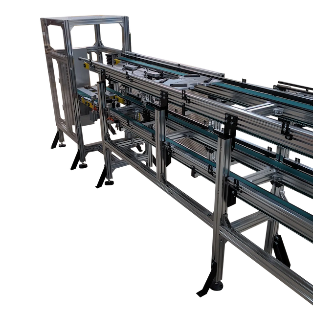 48 Series Timing Belt Dual Lane Pallet Line Elevetor