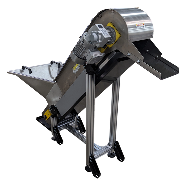 74 Series Modular Plastic Belt Cleated Stainless Steel Hopper Conveyor