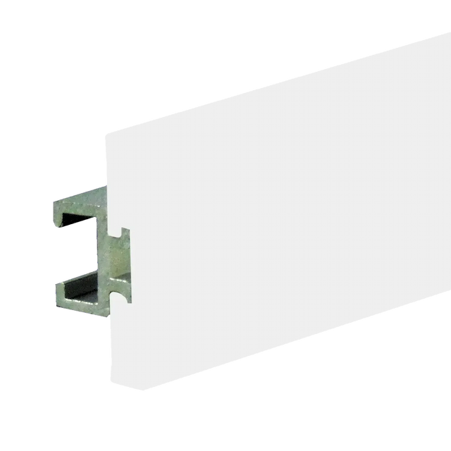 54mm Aluminum Rail with White Wear Strip